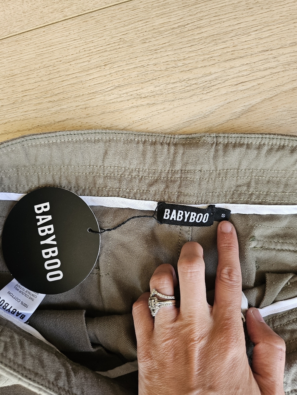NWT || BABYBOO Tinashe Cargo Pants Khaki Military Green - Picture 5 of 7